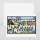 Vintag West Virginia Postkarte (Vorne/Hinten)