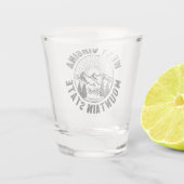 Vintag West Virginia Schnapsglas (Rückseite)