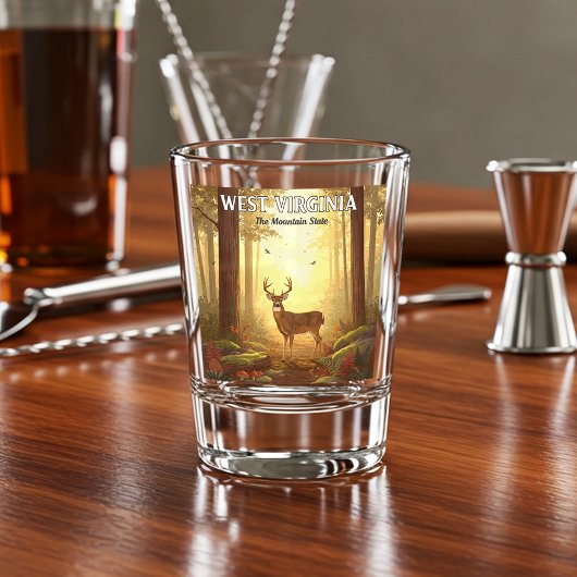 Vintag West Virginia Schnapsglas