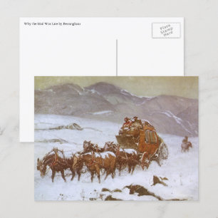 Vintag West, warum die Post von Berninghaus zu spä Postkarte