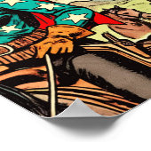 Vintag Western Cowgirl Comicen Poster (Ecke)