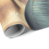 Vintag Western Cowgirl Geschenkpapier (Rolleneckpunkt)