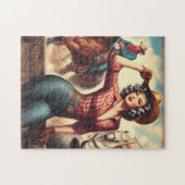 Vintag Western Cowgirl Puzzle (Horizontal)