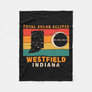 Vintag Westfield Indiana Total Solar Eclipse 2024 Fleecedecke