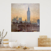 Vintag Westminster Bridge Big Ben London England Poster (Küche)