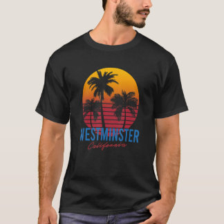 Vintag Westminster California Palm Trees Sunset C T-Shirt
