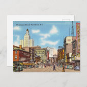 Vintag, Weybosset Street, Providence Rhode Island Postkarte (Vorne/Hinten)