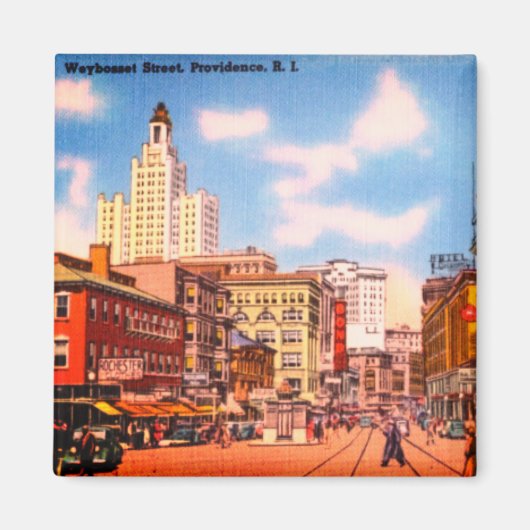Vintag Weybosset Street, Providence, RI Magnet (Vorne)