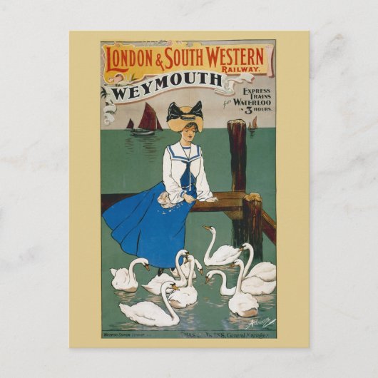 Vintag Weymouth England Britische Reisen Postkarte (Vorderseite)