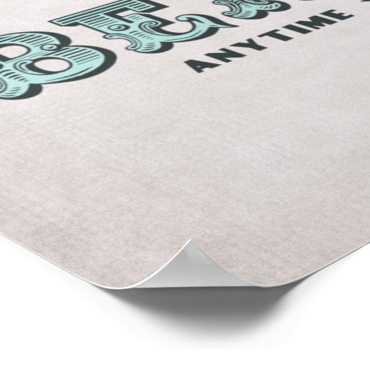 Vintag Whale Beach Bum Poster (Ecke)