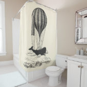 Vintag Whale Lover Illustration Duschvorhang (Beispiel)