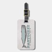 Vintag Whale Nantucket MA Inc 1671 Gepäckanhänger (Vorderseite vertikal)