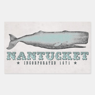 Vintag Whale Nantucket MA Inc 1671 Stickers
