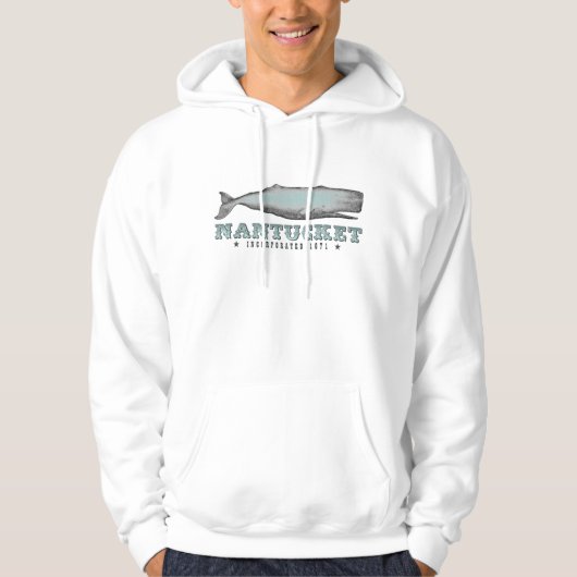 Vintag Whale Nantucket Massachusetts Inc 1671 Hoodie (Vorderseite)
