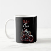 Vintag Whimsical Biker Santa Kaffeetasse (Links)