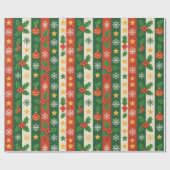 Vintag Whimsical Classic Retro Holiday Geschenkpapier (Flach)