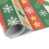 Vintag Whimsical Classic Retro Holiday Geschenkpapier (Rolleneckpunkt)