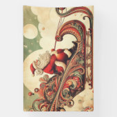 Vintag/whimsistisch/santa/Christmas Banner (Vertikal)