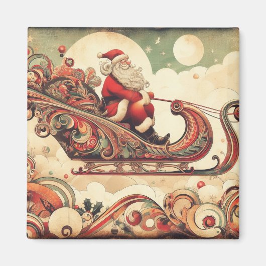 Vintag/whimsistisch/santa/Christmas Magnet (Vorne)