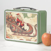 Vintag/whimsistisch/santa/Christmas Metall Brotdose (Beispiel)