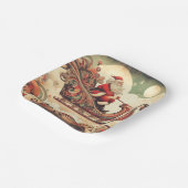 Vintag/whimsistisch/santa/Christmas Pappteller (Gewinkelt)