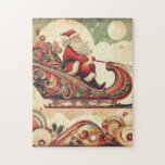 Vintag/whimsistisch/santa/Christmas Puzzle<br><div class="desc">einzigartig</div>