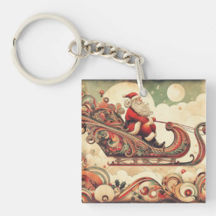 Vintag/whimsistisch/santa/Christmas Schlüsselanhänger