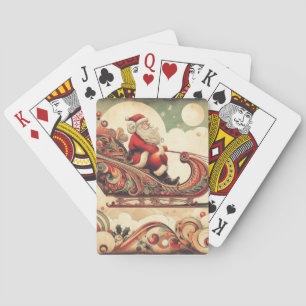 Vintag/whimsistisch/santa/Christmas Spielkarten