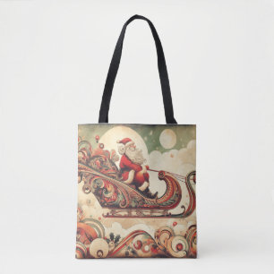 Vintag/whimsistisch/santa/Christmas Tasche