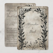 Vintag Whispering Willow Einladung (Vorne/Hinten)