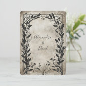 Vintag Whispering Willow Einladung (Stehend Vorderseite)