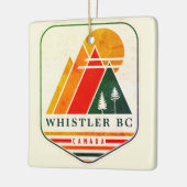 Vintag Whistler Canada Ski Souvenir 1980er Keramikornament (Links)
