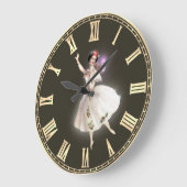 Vintag White Fairy Große Wanduhr (Winkel)