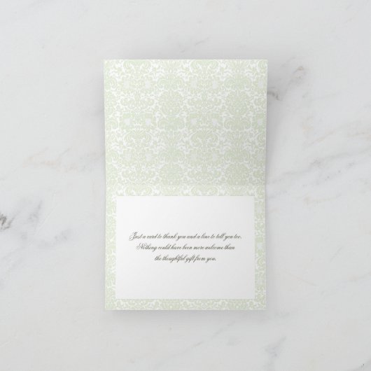 Vintag White Hydrangea Dankeschön-Karte Dankeskarte (Innenseite)