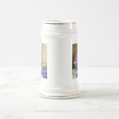 Vintag White Kitten Illustration Bierglas (Mittel)