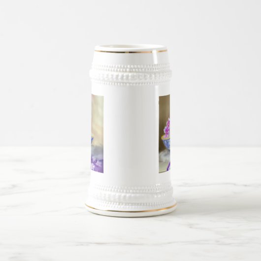 Vintag White Kitten Illustration Bierglas (Mittel)