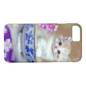 Vintag White Kitten Illustration Case-Mate iPhone Hülle (Rückseite (Horizontal))