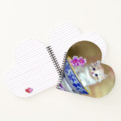Vintag White Kitten Illustration Notizblock (Innenseite)