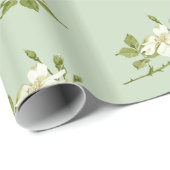 Vintag White Magnolia Geschenkpapier (Rolleneckpunkt)
