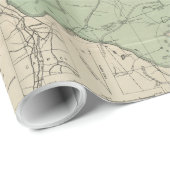 Vintag White Mountains New Hampshire Map (1915) Geschenkpapier (Rolleneckpunkt)