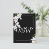 Vintag White Rose UAWG Einladungspostkarte (Stehend Vorderseite)