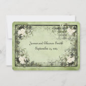 Vintag White Roses Vow Renewal Einladung (Vorderseite)