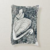 Vintag White Swan von Thomas Bewick Dekokissen (Rückseite(Vertikal))