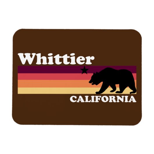 Vintag Whittier California Magnet (Horizontal)