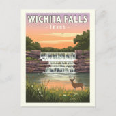 Vintag Wichita Falls Texas Postkarte (Vorderseite)