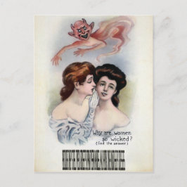 Vintag-Wicked-Frau Postkarte