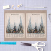 Vintag wiederhergestellte Mountain-Infografik, Dek Seidenpapier (Handwerk)