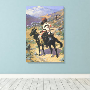 Vintag Wild West, An Indian Trapper von Remington Leinwanddruck
