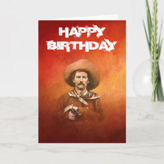 Vintag Wild West Cowboy Geburtstagskarte Karte