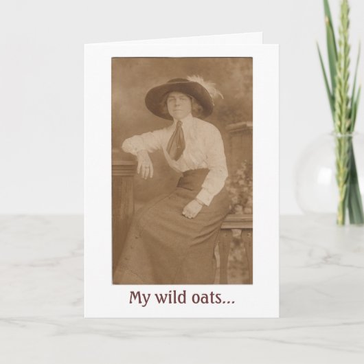 Vintag - Wilde Haferflocken, geschreddert, Karte (Vorderseite)